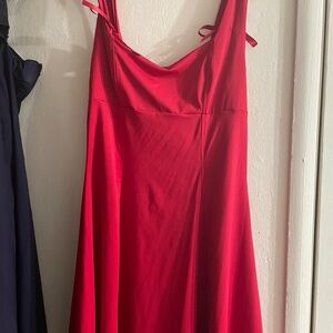 Elegant Red Sleeveless Dress